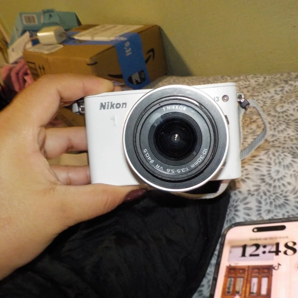 Nikon 1 J3 14.2MP Digital Camera - White (Kit w/ VR 10-30mm & 30-110mm Lens)